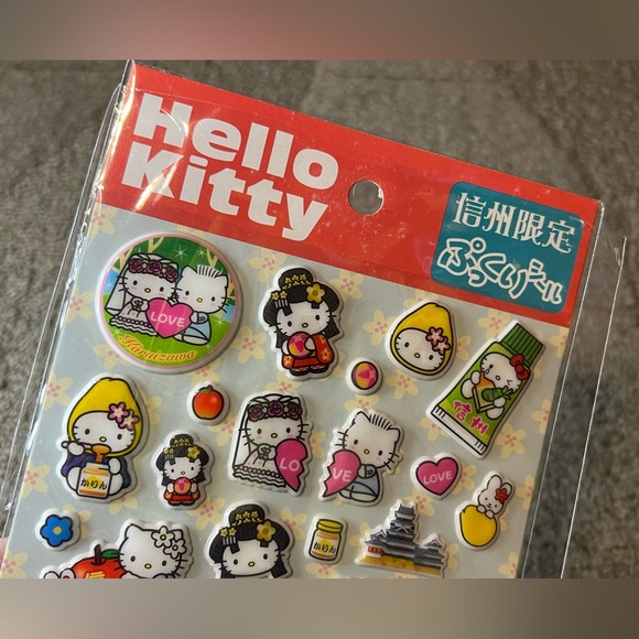 *2010* Hello Kitty Puffy Sticker Sheet Japan Exclusive Official Sanrio Kawaii - Picture 3 of 9